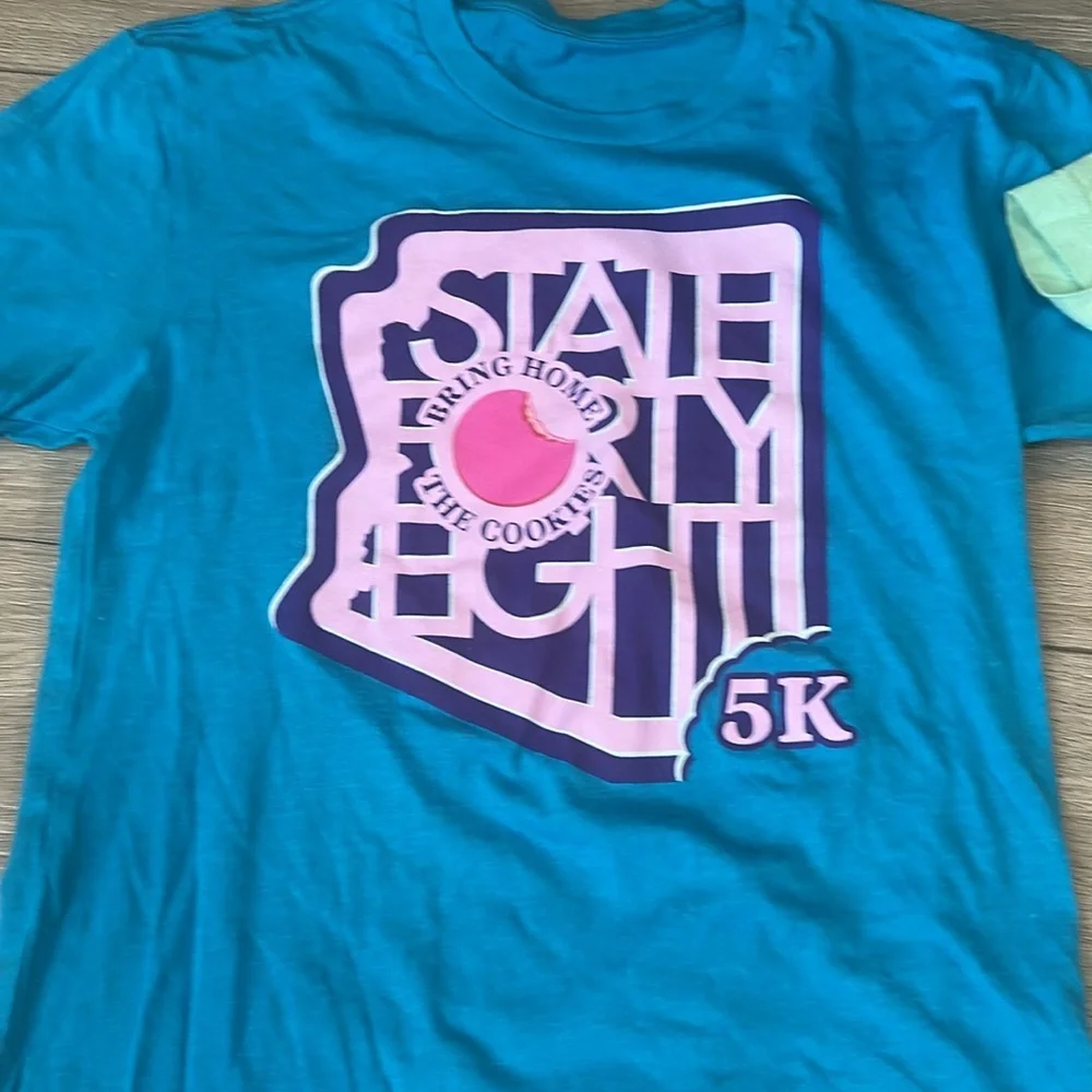 State forty eight- AZ 5K Kids Graphic Tees - Blue and Mint - Picture 2 of 7
